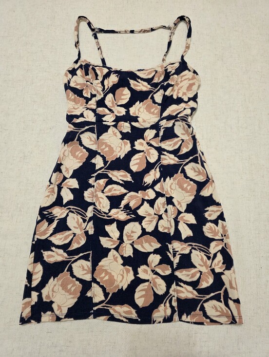 Intimately By Free People Dresses & Skirts - Free People Bring it Back Navy Blue Floral Print Mini Dress